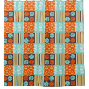 Cortina Para Box Teste padrão do pop art - sewing