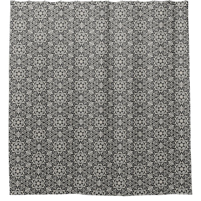 Cortina Para Box Teste padrão floral árabe (Frente)