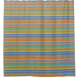 Cortina Para Box Teste padrão listrado multicolorido