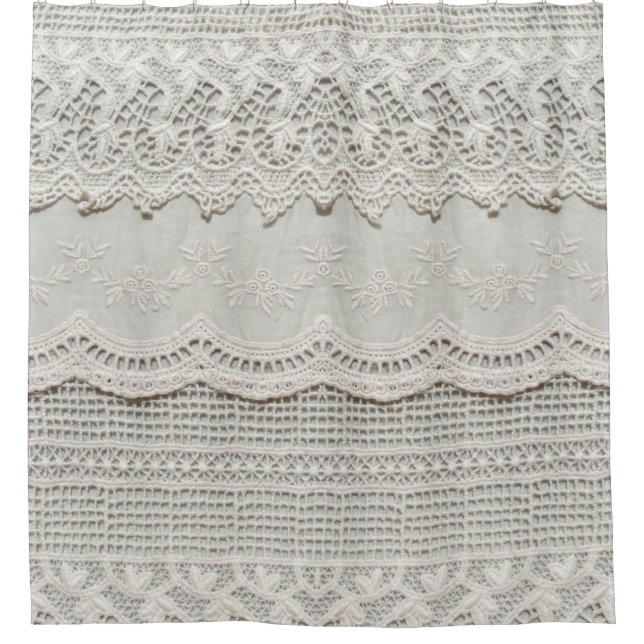 Cortina Para Box Têxteis brancos lacados lindos, sutis se fecham.  (Frente)