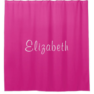 Cortina Para Box Texto Personalizado e Nome de Cor Modelo Rosa Mode