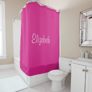 Cortina Para Box Texto personalizável e nome de cor rosa elegante m