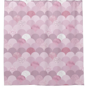 Cortina Para Box Textura circular roxa rosa