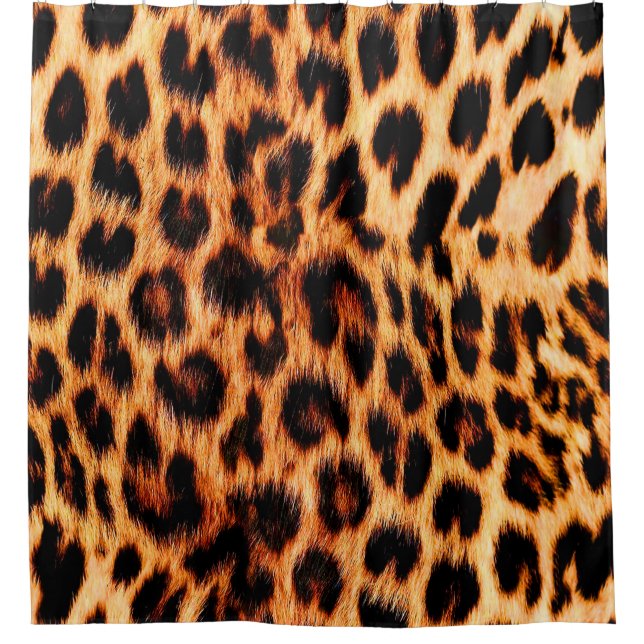 Cortina Para Box Textura de leopardo, padrão africano sem soldadura (Frente)