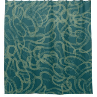Cortina Para Box Textura estriada, tapete de abstrato de turquesa