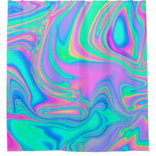 Cortina Para Box Textura holográfica iridescente e marmoreada em v