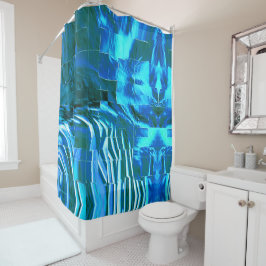 Cortina Para Box Textura metálica abstrato de mosaico céu limpo