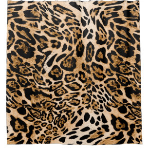Cortina Para Box Textura sem leopardo, pele de animal