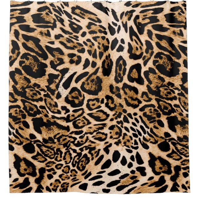 Cortina Para Box Textura sem leopardo, pele de animal (Frente)