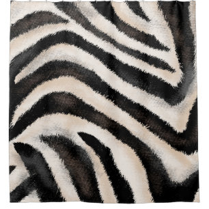 Cortina Para Box Textura Zebra: Desenho Da Mão, Africano.