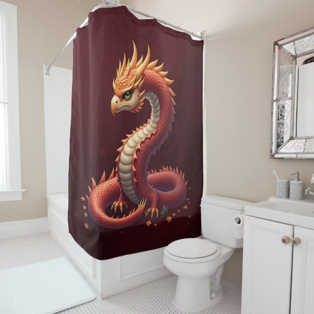 Cortina Para Box The golden serpent dragon.  (In Situ)