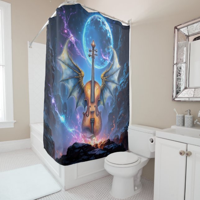 Cortina Para Box The Winged Violin of Moonlit Realms (In Situ)