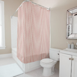 Cortina Para Box Ticking Francês Rustic Red Strike