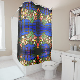 Cortina Para Box Tiffany Dogwood StainGlass