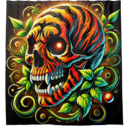 Cortina Para Box Tiger Skull
