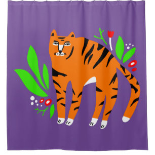 Cortina Para Box Tigre em flores
