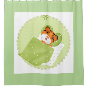 Cortina Para Box Tigre em ilustração de cama crianças impressão