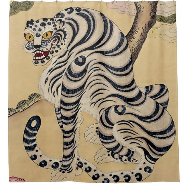 Cortina Para Box Tigre Listrado Coreano Minhwa (Frente)