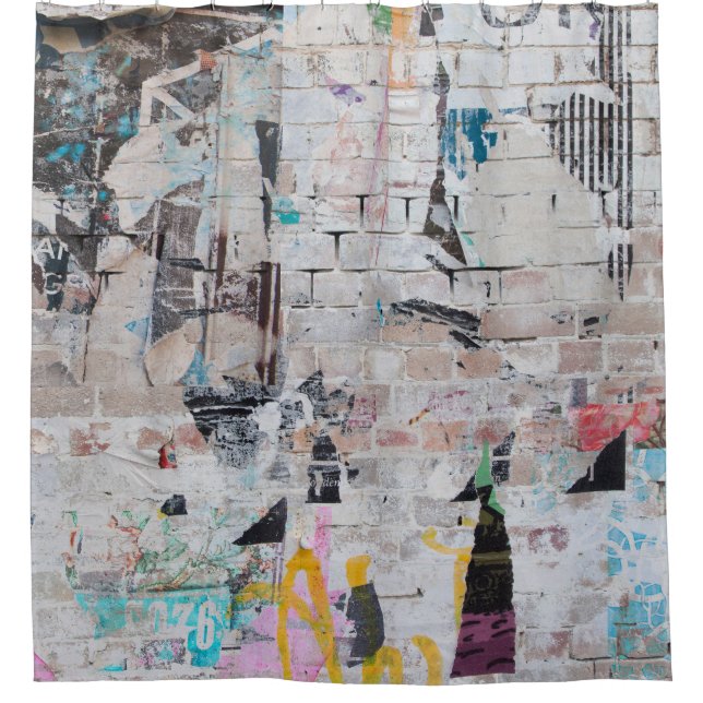 Cortina Para Box Tijolo: Muro de Poster Urbano. (Frente)