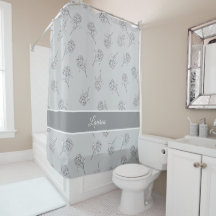 Timeless Botanical Bloom Soft Grey Monogram 