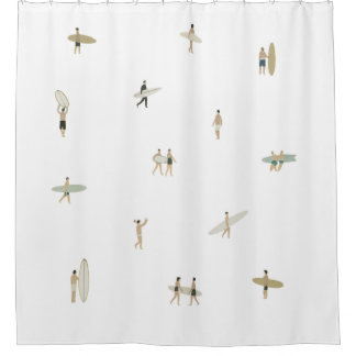 Cortina Para Box Tiny Surfers Shower Curtain