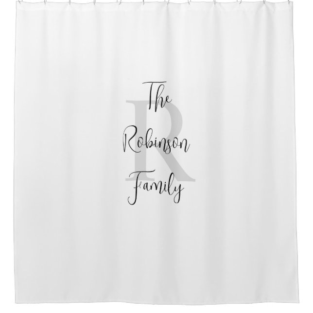 Cortina Para Box Toalhete de convidado de papel monogramado em pret (Frente)