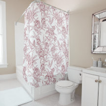Toile de Jouy Vermelha Francesa