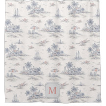 Toile Monograma Tropical Costeira Francesa Nome
