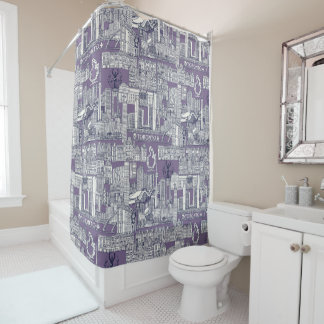 Cortina Para Box Toronto toile azul violeta naval