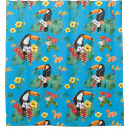 Cortina Para Box Toucans de aquarela tropical