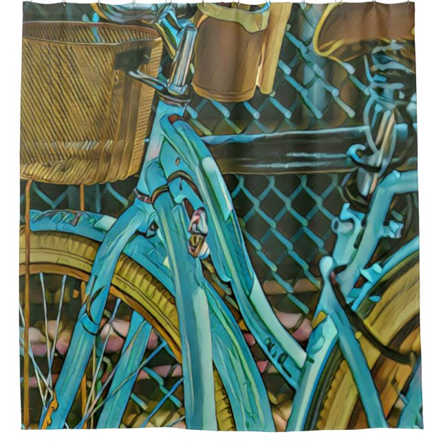 Cortina Para Box Trabalho de arte de bicicleta (Frente)