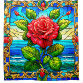 Cortina Para Box Trabalho de arte rosa