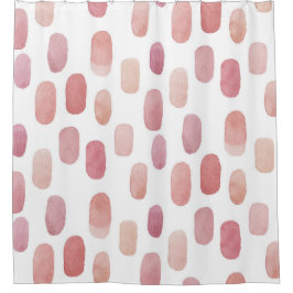 Cortina Para Box Traço de pincel rosa com aquarela. Padrão fofo mod