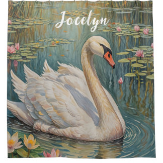 Cortina Para Box Tranquil Swan Serenade