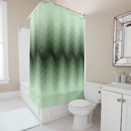 Cortina Para Box Travesseiro decorativo verde escuro e menta ziguez