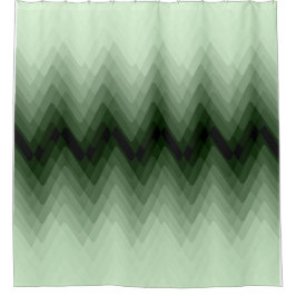 Cortina Para Box Travesseiro decorativo verde escuro e menta ziguez