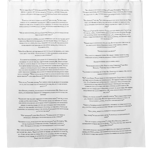 Cortina Para Box Trecho de Texto de Cotação de Livro Personalizado (Frente)