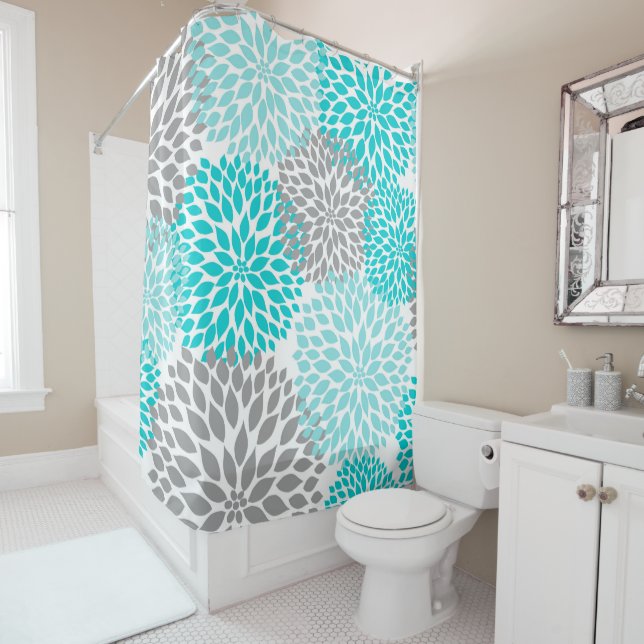 Cortina Para Box Trendy Turquoise Cinza (In Situ)