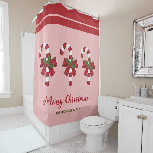 Cortina Para Box Três Balas de Natal com Texto Personalizado (In Situ)