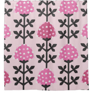 Cortina Para Box Trevo floral de trevo, estilo escandinavo, sem cos
