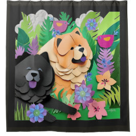 Cortina Para Box TROPIC TANGO Red Black Chow