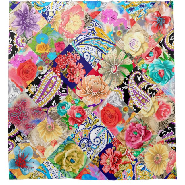 Cortina Para Box Tropical Floral Pattern (Frente)