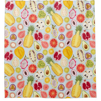 Cortina Para Box Tropical Pattern Shower Curtain