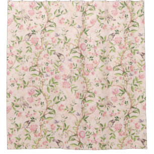 Cortina Para Box Tropical Vintage Rococo Garden Chinoiserie