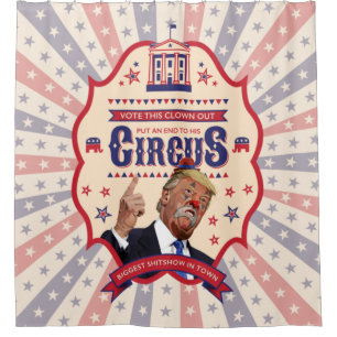 Cortina Para Box Trump É Um Palhaço - Vintage Circus Poster