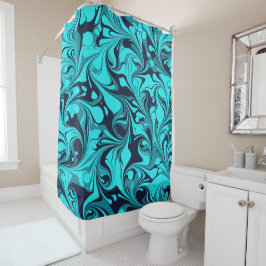 Cortina Para Box Turquoise Marble