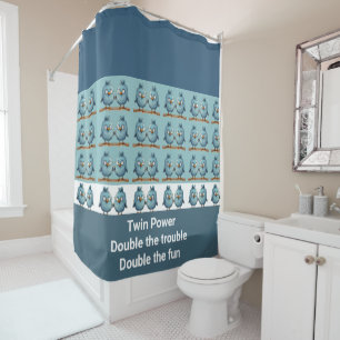 Cortina Para Box Twin Whimsical Birds Blue