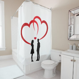 Cortina Para Box Two In Love Shower Curtain