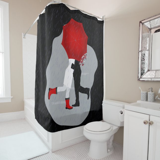 Cortina Para Box Um beijo na chuva (In Situ)