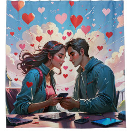 Cortina Para Box Um casal apaixonado pela cortina Chá voadora